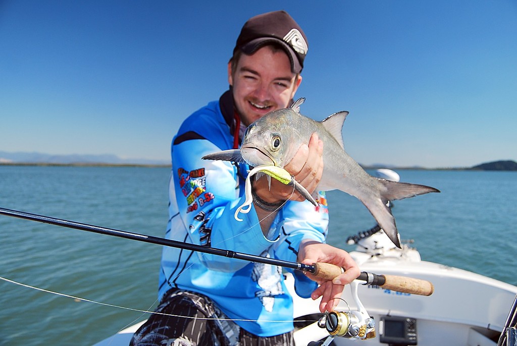 There's little you won't catch on light plastics.  Salmon and barra will readily take them. © Lee Brake